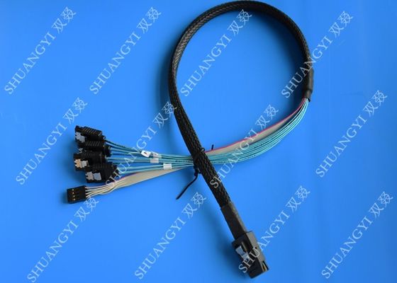 चीन Internal SFF 8087 To SATA SAS Serial Attached SCSI Cable 75cm With Sideband SGPIO आपूर्तिकर्ता