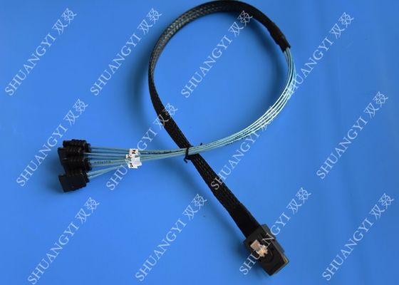 चीन SFF 8087 To 4 SATA Molex SAS Cable Pinout 2 Serial Attached SCSI SATA to HDD आपूर्तिकर्ता