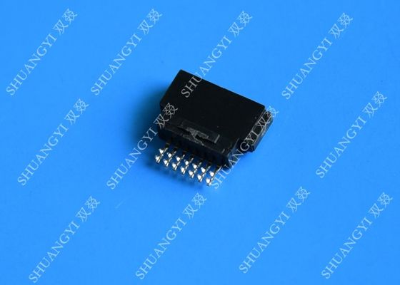 चीन Brass Terminal 7 Pin SATA Connector Crimp Type For Set Top Box 500 Cycles आपूर्तिकर्ता