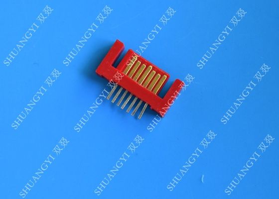 चीन Lightweight Red External SATA 7 Pin Connector Voltage 500V SMT Type आपूर्तिकर्ता