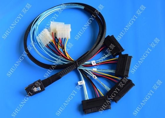 चीन 1M Serial Attached SCSI Cable Mini SAS 36-Pin Male To SAS 29-Pin Female Cable आपूर्तिकर्ता