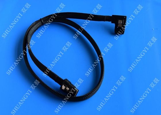 चीन Internal Mini SAS(SFF-8087) 36Pin Right Angle Male to Internal Mini SAS (SFF-8087) 36Pin Male Cable, 0.75 Meterr आपूर्तिकर्ता