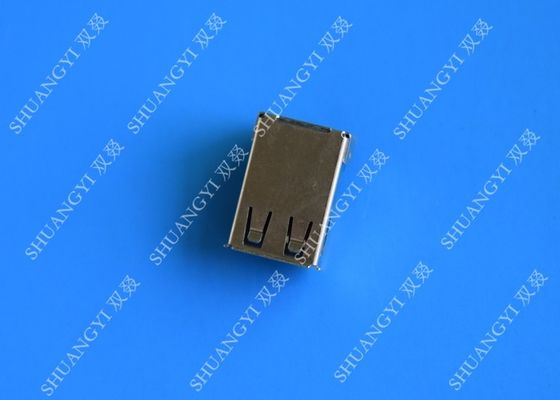 चीन 4 Pin AF Type USB Charging Connector , Right Angle Female SMT USB 2.0 Connector आपूर्तिकर्ता