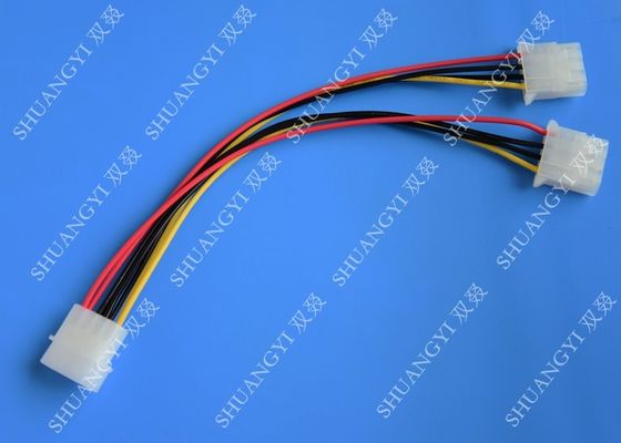 चीन Molex 4 Pin To Molex 4 Pin Cable Harness Assembly Pitch 5.08mm For Computer 200mm आपूर्तिकर्ता