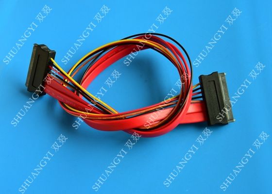 चीन Red SATA Data Cable Slimline SATA To SATA Female / Male Adapter With Power आपूर्तिकर्ता