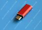 Red USB 3.1 Type C Male to Micro USB 5 Pin Micro USB Slim For Cell Phone आपूर्तिकर्ता