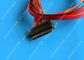 Red SATA Data Cable Slimline SATA To SATA Female / Male Adapter With Power आपूर्तिकर्ता